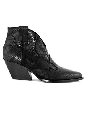 Texan Black Leather Ankle Boots ELENA IACHI | E2004NERO
